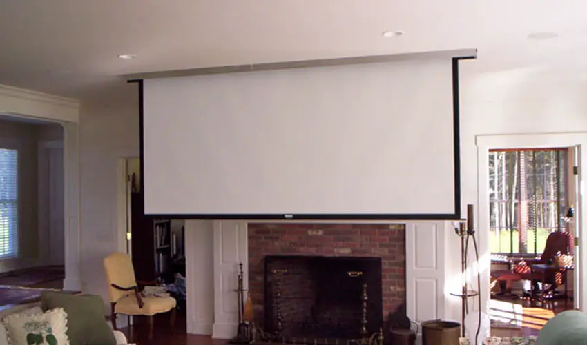 Can You Put A Projector Screen Above A Fireplace?