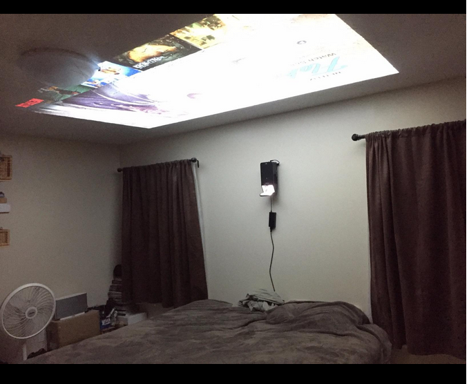 Some Advantages and Disadvantages of Having a Projector on the Ceiling Above the Bed